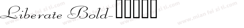 Liberate Bold字体转换
